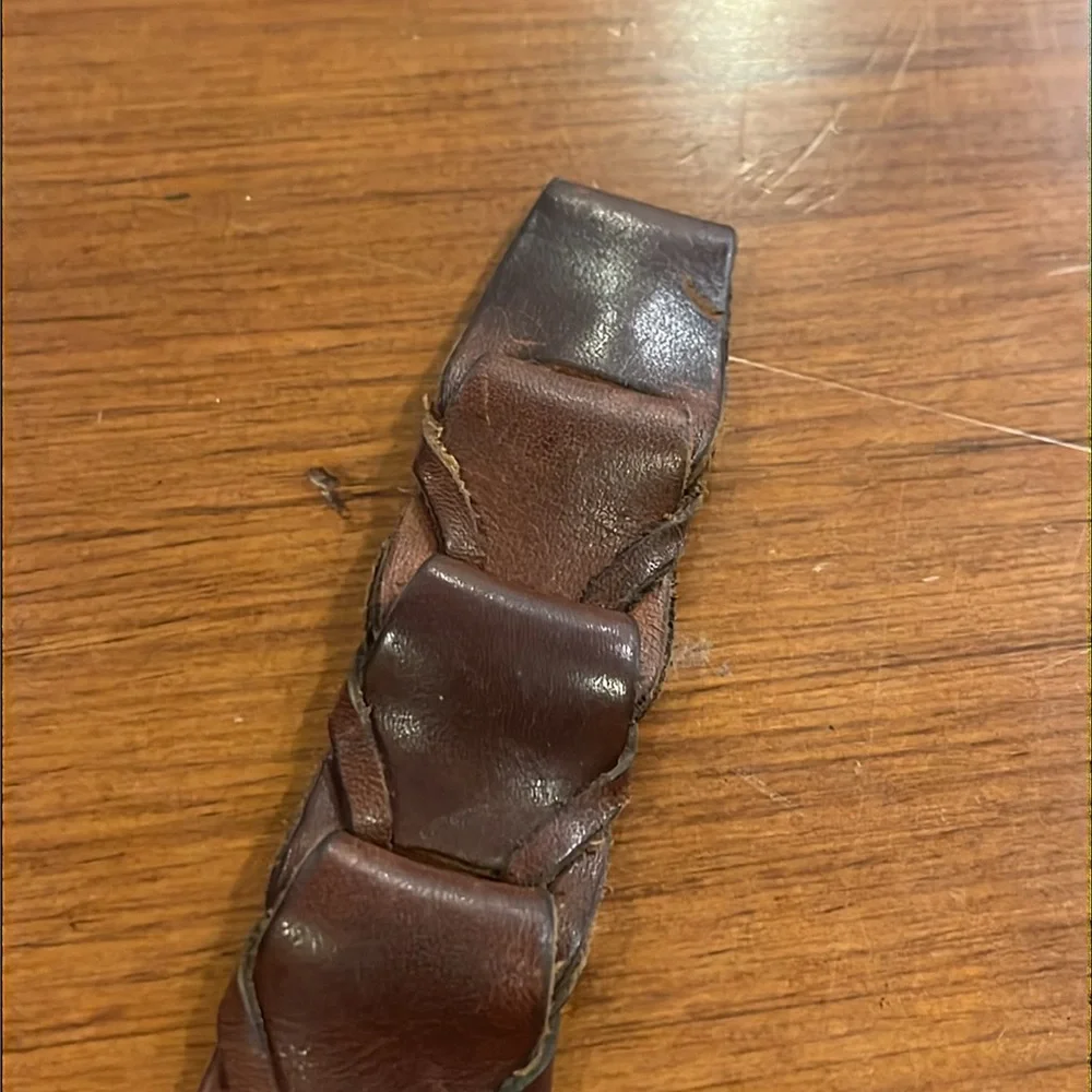 Oil Tanned Leather Belt brown Mens Size Medium 1” Wide